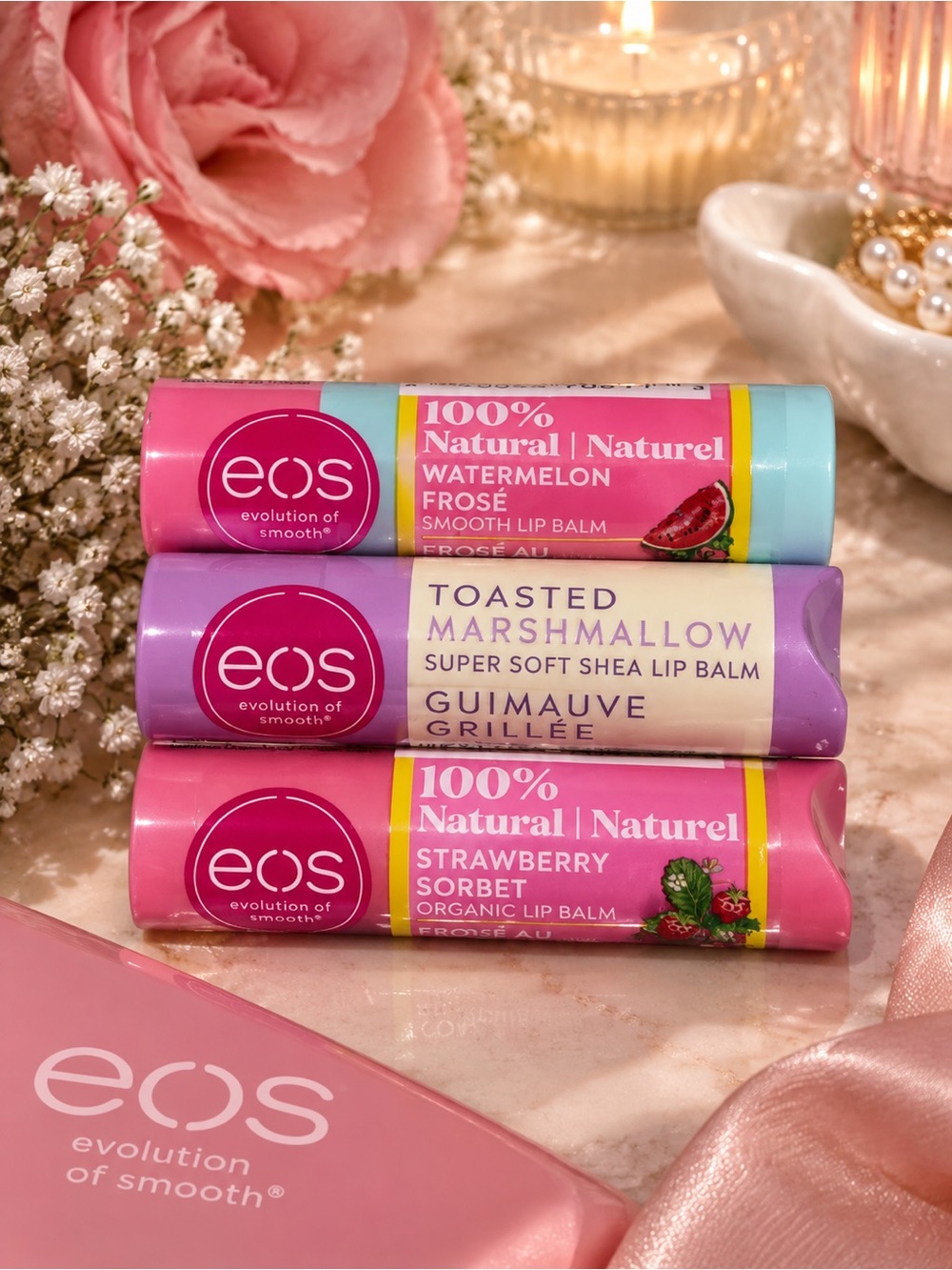 💕 eos Evolution of Smooth Lip Balm Stick 3-Piece Bundle 💕